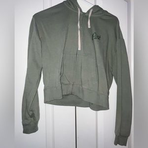 PINK Victoria Secret cropped green jacket💚